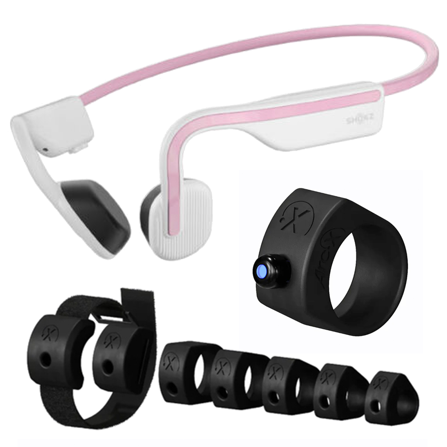 Shokz OpenMove Bone Conduction Headphones & ArcX Smart Ring Bundle