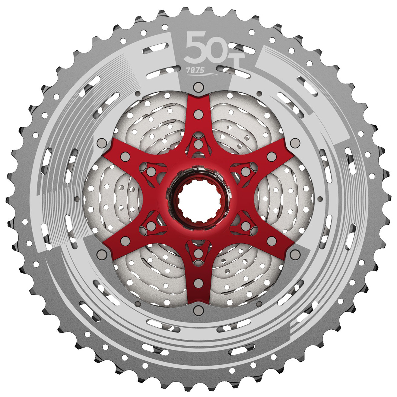 SunRace CSMZ90 11-50T 12 Speed Wide Ratio Cassette， Silver