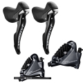 Merlin Cycles Shimano Ultegra R8020 Hydraulic Disc STI Levers & R8070 Flat Mount Disc Brake Set - 11 Speed  - Grey / Pair / 11 Speed | FREE delivery over £60 & Easy Returns