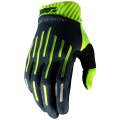 Merlin Cycles 100% Ridefit MTB Gloves - Fluro Yellow / Charcoal / Small | FREE delivery over £60 & Easy Returns