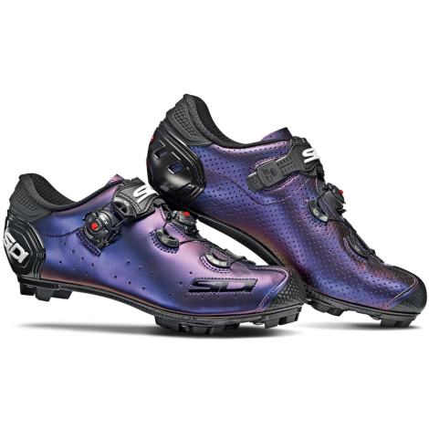 purple cycling shoes