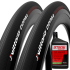 Vittoria Corsa G2.0 TLR Folding Road Tyres With Stans Tubeless Sealant - Pair